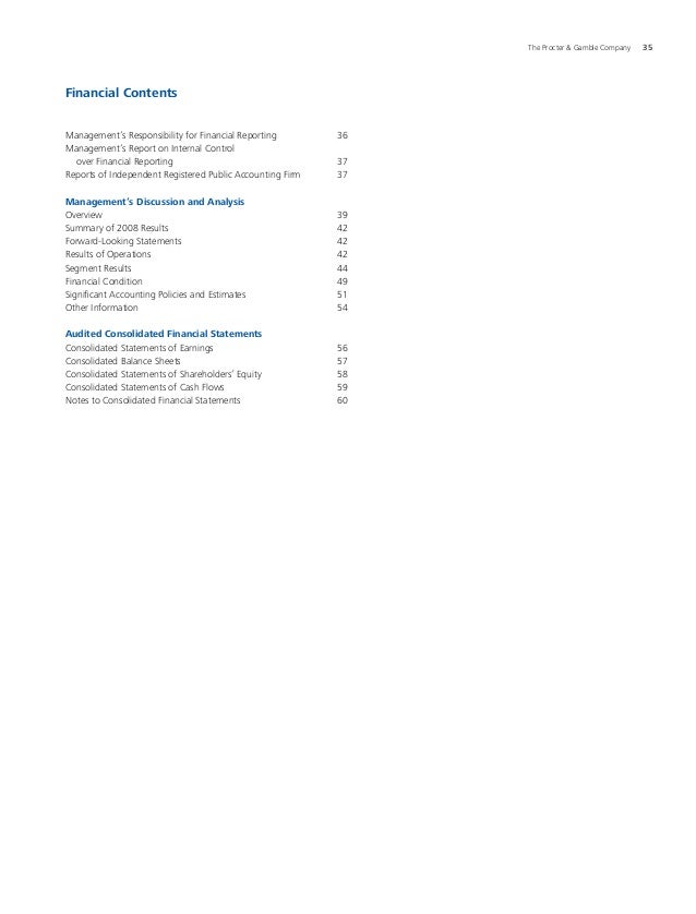 Proctor and gamble 2008 annual report gambling schemes